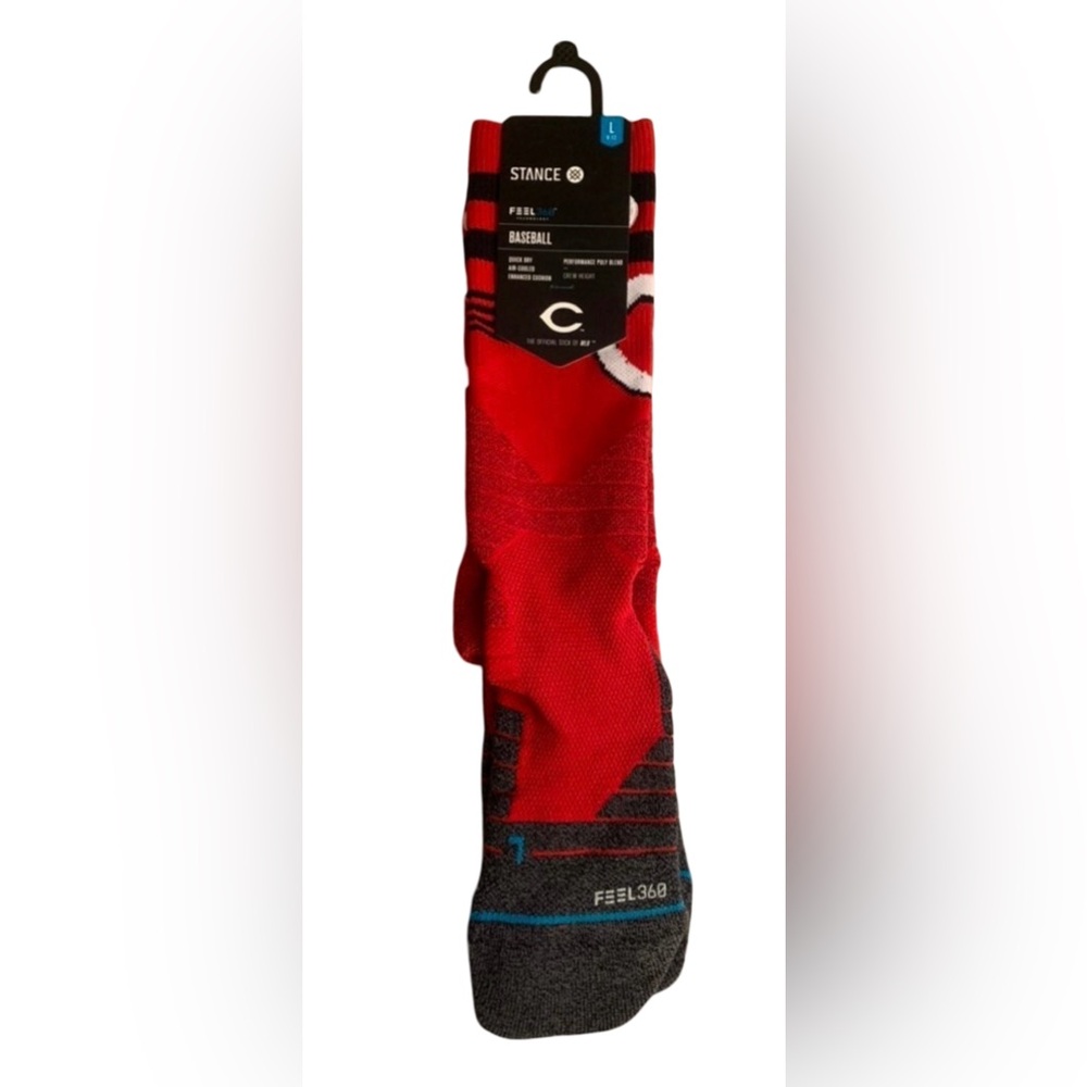 Cincinnati Reds STANCE Crew Socks - Large 9 - 12